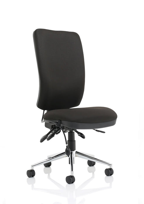 Chiro High Back Operator Chair Task and Operator Dynamic Office Solutions Black Fabric None Black