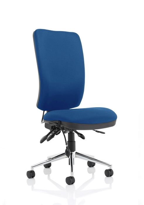 Chiro High Back Operator Chair Task and Operator Dynamic Office Solutions Blue Fabric None Matching Bespoke Colour