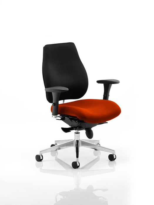 Chiro Plus Posture Chair Bespoke Posture Dynamic Office Solutions Bespoke Tabasco Orange Black 