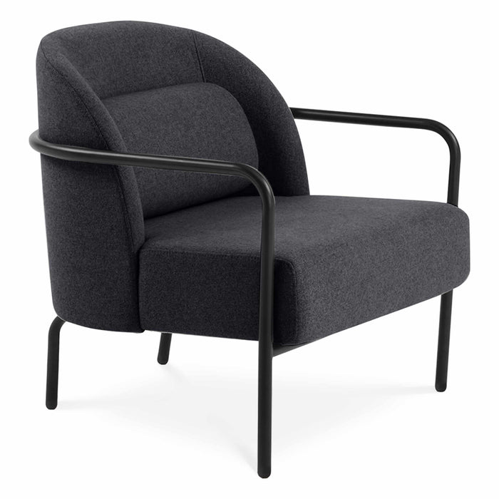 Circa Fabric Armchair SOFT SEATING & RECEP Workstories Dark Grey Black 