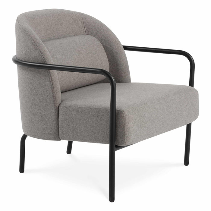 Circa Fabric Armchair SOFT SEATING & RECEP Workstories Light Grey Black 