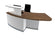 Classic Curved Reception Desk Reception Desks Clarke Rendall Left Hand H1150 x W2320 x D823mm W1001 Solid Premium White 