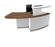 Classic Curved Reception Desk Reception Desks Clarke Rendall Right Hand H1150 x W2320 x D823mm W1001 Solid Premium White 