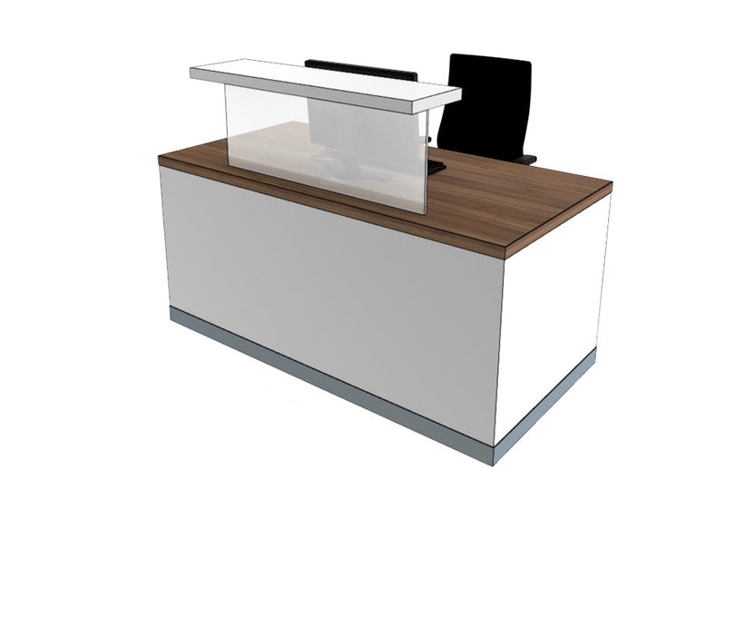 Classic Reception Desk Reception Desks Clarke Rendall H1150 x W1600 x D820mm W1001 Solid Premium White 