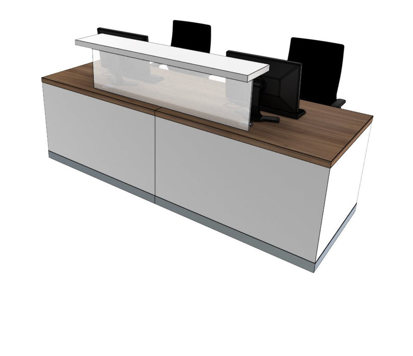Classic Reception Desk Reception Desks Clarke Rendall H1150 x W2400 x D820mm W1001 Solid Premium White 