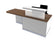 Classic Reception Desk Reception Desks Clarke Rendall Right Hand H1150 x W2400 x D820mm W1001 Solid Premium White 