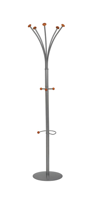 Classic Silver Steel Office Coat Stand Coat Stands Dynamic Office Solutions Silver 