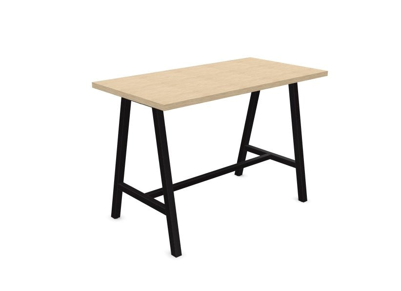 Cohesion High Meeting Table Meeting Table Buronomic 1400mm x 800mm Black Bleached Oak