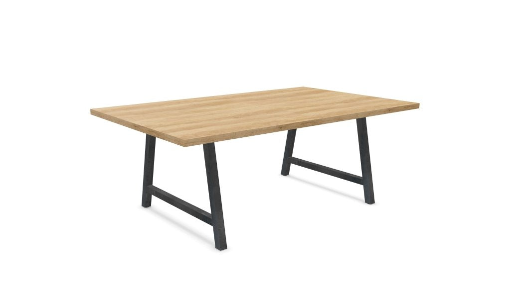Cohesion Meeting Table Desking Buronomic D 100 / L 200 Raw Treated Nebraska Oak