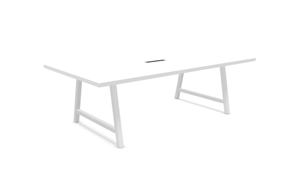 Cohesion Table with Cable Management Desking Buronomic D 100 / L 200 White White