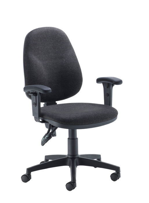 Concept High Back Operator Chair OPERATOR TC Group Grey Adjustable Arms Self Assembly (Next Day)