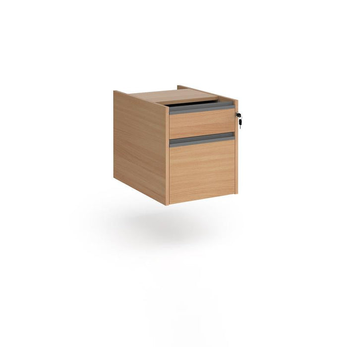 Contract 2 drawer fixed pedestal with graphite finger pull handles Wooden Storage Dams 