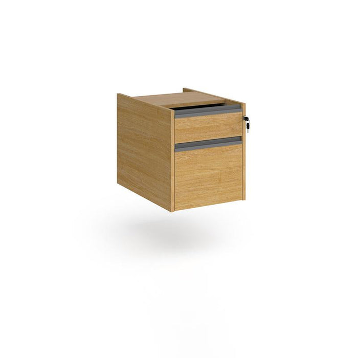 Contract 2 drawer fixed pedestal with graphite finger pull handles Wooden Storage Dams 