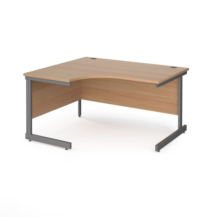 Contract 25 left hand ergonomic desk with cantilever leg Desking Dams 