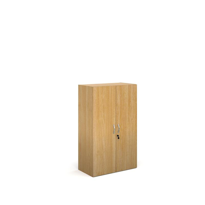 Contract double door office cupboard 1230mm high with 2 shelves