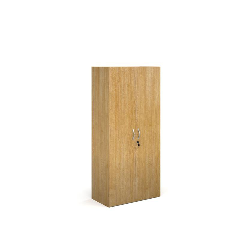 Contract double door office cupboard 1630mm high with 3 shelves