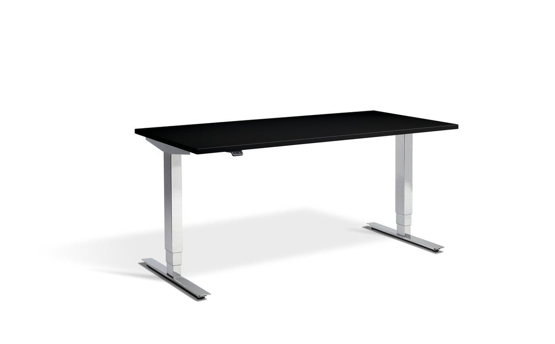 Cromo Polished Finish Height Adjustable Desk - 700mm Wide Desking Lavoro 1200 x 700mm Black 