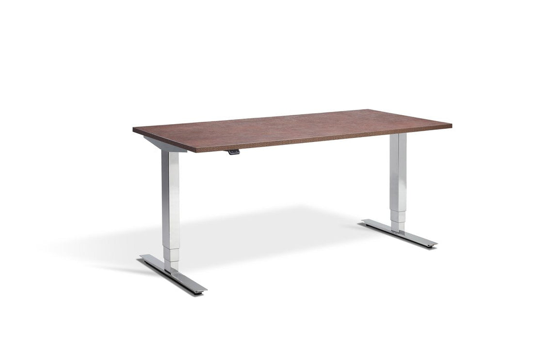 Cromo Polished Finish Height Adjustable Desk - 700mm Wide Desking Lavoro 1200 x 700mm Ferro Bronze 