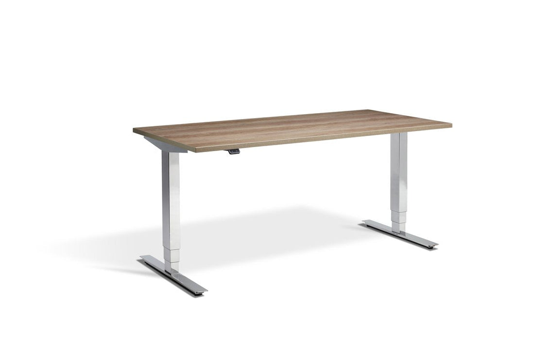Cromo Polished Finish Height Adjustable Desk - 700mm Wide Desking Lavoro 1200 x 700mm Grey Nebraska 