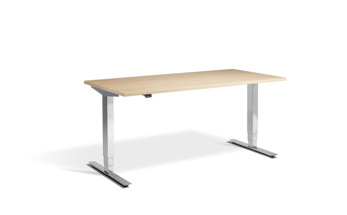 Cromo Polished Finish Height Adjustable Desk - 700mm Wide Desking Lavoro 1200 x 700mm Maple 