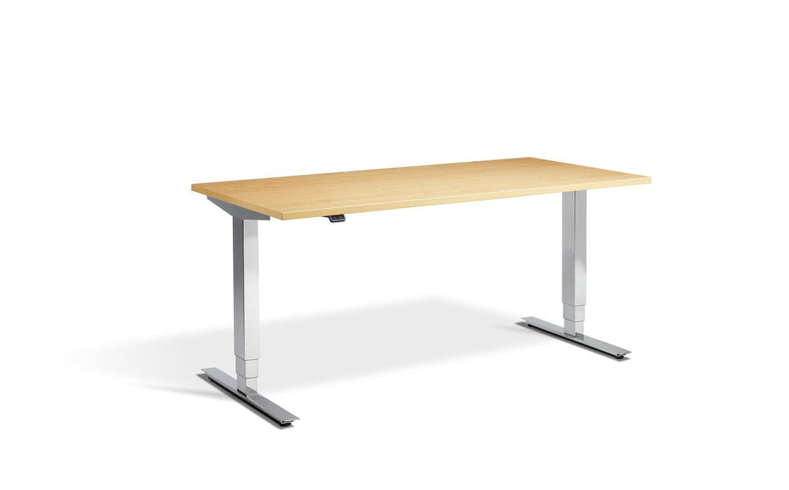 Cromo Polished Finish Height Adjustable Desk - 700mm Wide Desking Lavoro 1200 x 700mm Oak 