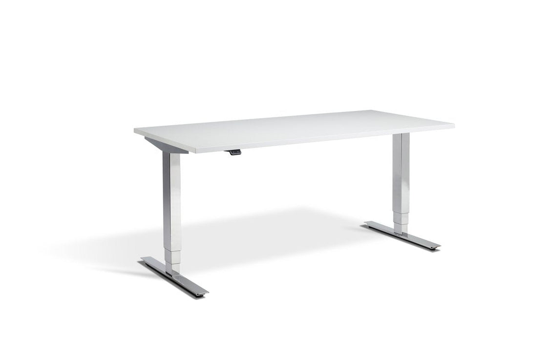 Cromo Polished Finish Height Adjustable Desk - 800mm Wide Desking Lavoro 1200 x 800mm Grey 