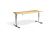 Cromo Polished Finish Height Adjustable Desk - 800mm Wide Desking Lavoro 1200 x 800mm Oak 