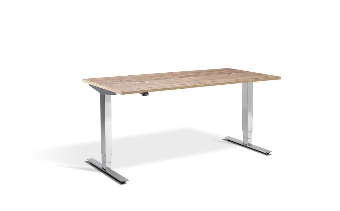 Cromo Polished Finish Height Adjustable Desk - 800mm Wide Desking Lavoro 1200 x 800mm Timber 