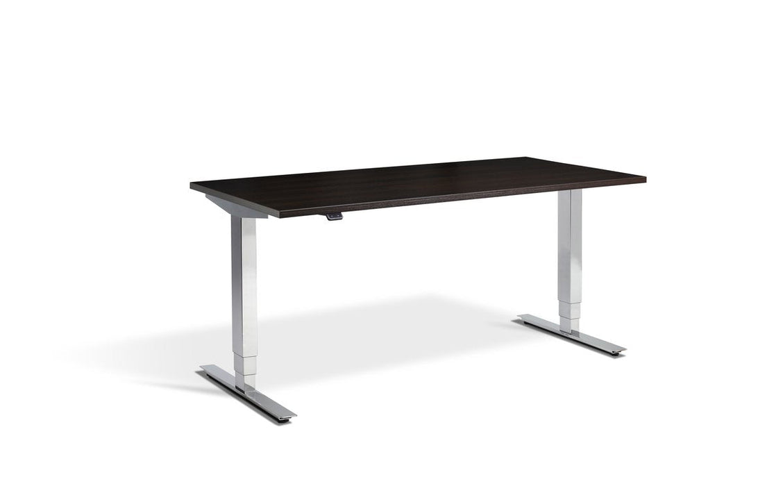 Cromo Polished Finish Height Adjustable Desk - 800mm Wide Desking Lavoro 1200 x 800mm Wenge 