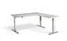 Cromo Polished Steel Height Adjustable Corner Desk Desking Lavoro 1600 x 1600 Grey 