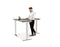 Cromo Polished Steel Height Adjustable Corner Desk Desking Lavoro 