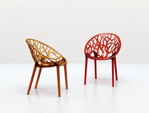 Crystal arm chair Café Furniture zaptrading Amber Transparent 
