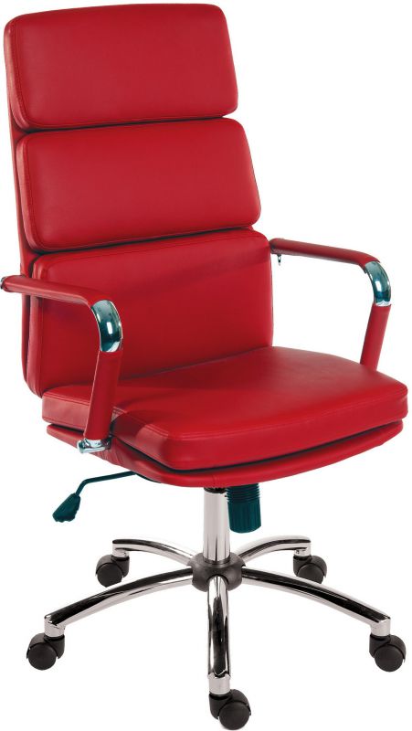 Deco Faux Leather Executive Office Chair Office Chairs Teknik Red 