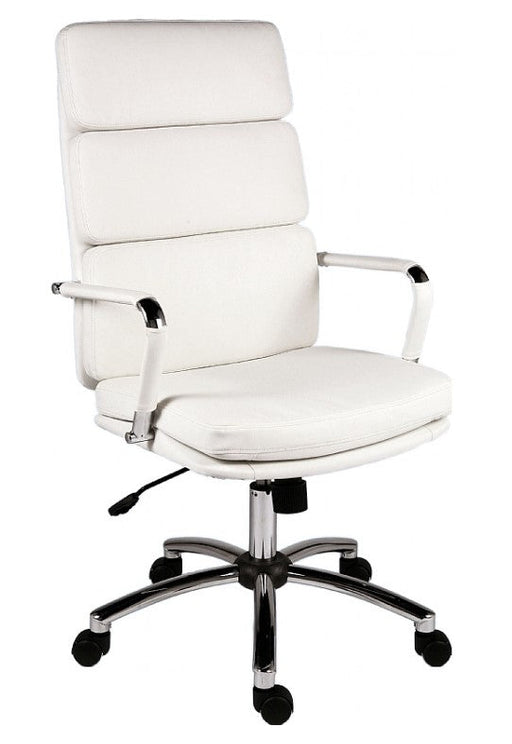 Deco Faux Leather Executive Office Chair Office Chairs Teknik White 