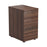 Desk High 3 Drawer Pedestal - 600mm Deep PEDESTALS TC Group Walnut 