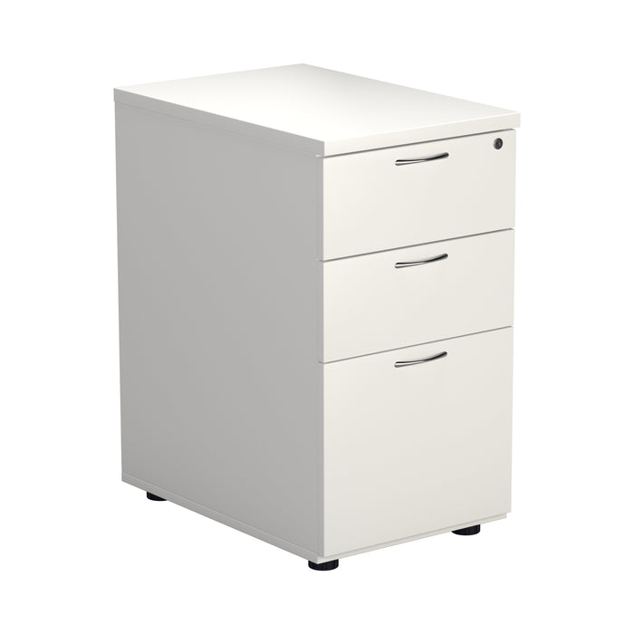 Desk High 3 Drawer Pedestal - 600mm Deep PEDESTALS TC Group White 