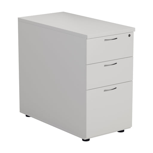 Desk High 3 Drawer Pedestal - 800mm Deep - White PEDESTALS TC Group White 