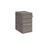 Desk high 3 drawer pedestal with silver handles 600mm deep Wooden Storage Dams Grey Oak 