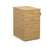 Desk high 3 drawer pedestal with silver handles 600mm deep Wooden Storage Dams Oak 