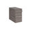 Desk high 3 drawer pedestal with silver handles 800mm deep Wooden Storage Dams Grey Oak 