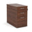 Desk high 3 drawer pedestal with silver handles 800mm deep Wooden Storage Dams Walnut 