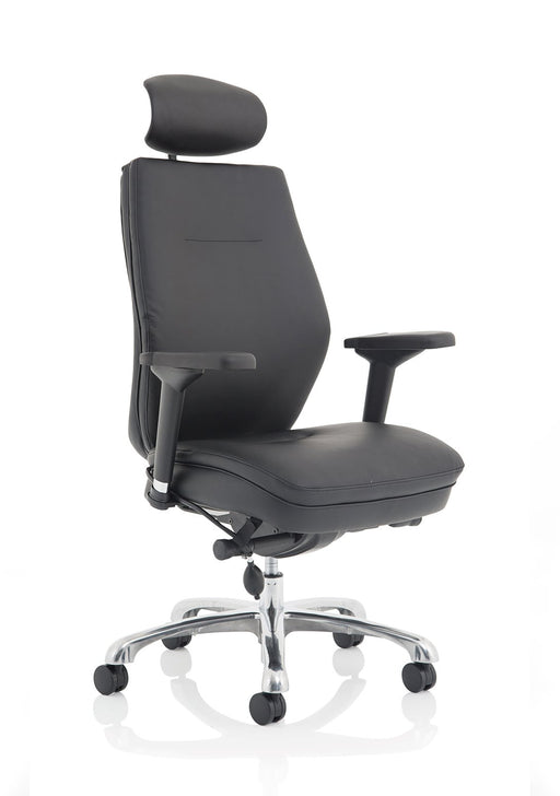 Domino Chair Posture Dynamic Office Solutions Black Leather 