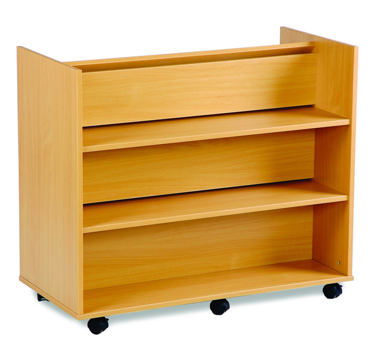 Double sided Library Unit with combination shelves Book Storage Monach 