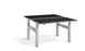 Duo Height Adjustable Bench System Desking Lavoro 1200 x 800 Silver Black Ply Edge