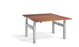 Duo Height Adjustable Bench System Desking Lavoro 1200 x 800 Silver Walnut