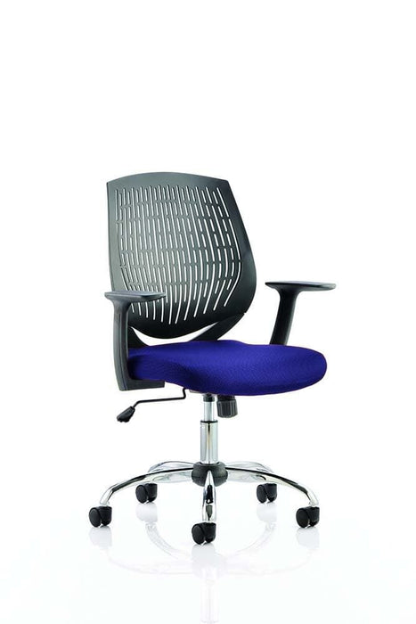 Dura Operator Chair Task and Operator Dynamic Office Solutions Black Bespoke Stevia Blue 