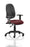 Eclipse Plus I Operator Chair Task and Operator Dynamic Office Solutions Bespoke Ginseng Chilli Black With Height Adjustable Arms