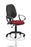 Eclipse Plus I Operator Chair Task and Operator Dynamic Office Solutions Bespoke Ginseng Chilli Black With Loop Arms