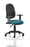 Eclipse Plus I Operator Chair Task and Operator Dynamic Office Solutions Bespoke Maringa Teal Black With Height Adjustable Arms
