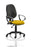 Eclipse Plus I Operator Chair Task and Operator Dynamic Office Solutions Bespoke Senna Yellow Black With Loop Arms